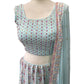 Sky Blue - Chiffon Lucknow Lehenga Set - UK Stock - 24h Dispatch - AF2326 TP 0523