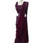 Wine - Chiffon Lucknow Lehenga Set - UK Stock - 24h Dispatch - AF2330 TC 0623
