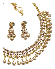 Multi Coloured - Gold Finish Choker Necklace set - Bollywood - Weddings - MSK03 KV 0523