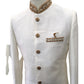 Raw Silky Off White Sherwani with Hand Embroidery - YD2304 RV 0523