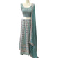 Blue Chiffon Lucknow Lehenga Set - UK Stock - 24h Dispatch - AF2326 TP 0523