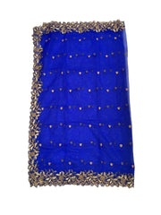 Ladies Net Dupatta / Scarf with Gold Embroidered Border - Mix N Match -  ASM2301 Pp0723