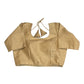 Gold - Plain Dupion Silk Saree blouse - size 32"-50" - S, M, L, XL, XXL, XXXL and XXXXL - AF2329 A 0623