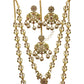 Multi - Gold Finish Double Necklace set - Bollywood - Weddings - MSK35 VT 0523