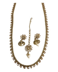 Gold - Antique Gold Finish Long Necklace set - Bollywood - Weddings - NIR794 KY 0523