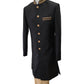 Raw Silky Black Sherwani with Hand Embroidery - YD2304 RV 0523