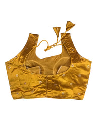 Mustard Yellow - Silky Saree / Lehenga blouse - With Cups - Margin to loosen - UK Stock - AF2333 H 0623