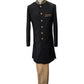 Raw Silky Black Sherwani with Hand Embroidery - YD2304 RV 0523