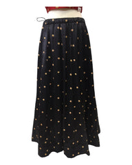 Black - Premium Silky Lehnga Skirt only  - Mix N Match - AF2331 KC 0623