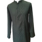 Bottle Green - Silky Self Woven Men's Churidar Kurta Set  -  YD2312 KJ 0623