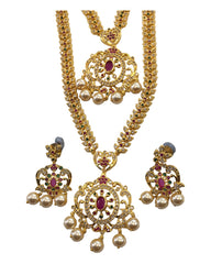 Multi - Gold Finish Double Necklace set - Bollywood - Weddings - MSK41 KH 0523