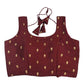 Maroon - Dupion Silk Saree / Lehenga blouse - With Cups - Margin to loosen - UK Stock - AF2337 A 0623