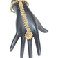 Gold - Antique Finish Panja / Indian Ladies Hand Accessory - Fashion Jewellery - Bollywood - Weddings - JIG495 J 0523