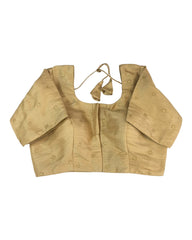 Gold - Dupion Silk Saree / Lehenga blouse - With Cups - Margin to loosen - UK Stock - AF2336 A 0623