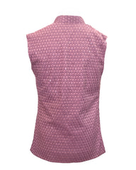 Dusty Pink - Fully Self Embroidered Mens Waistcoat - Bollywood - YD2317 KR 0623