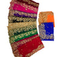 Ladies Net Dupatta / Scarf with Gold Embroidered Border - Mix N Match -  ASM2301 Pp0723