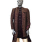 Wine / Maroon - Double Jacket Full Embroidery Sherwani with Trousers -  SHU2305 CP 0523