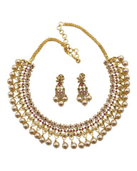 Multi Coloured - Gold Finish Choker Necklace set - Bollywood - Weddings - MSK03 KV 0523