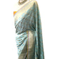 Sky Blue - Banarasi Handloom Saree with Blouse piece  - SA173 TH -0523
