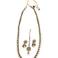 Gold - Antique Gold Finish Long Necklace set - Bollywood - Weddings - NIR794 KY 0523