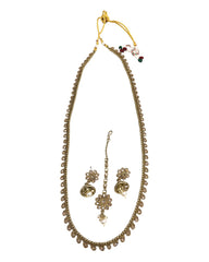 Gold - Antique Gold Finish Long Necklace set - Bollywood - Weddings - NIR794 KY 0523
