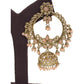 Peach - Antique Gold Finish Traditional Indian Earrings - NIR785 Ap 0523
