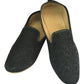 Black - Very comfortable Self Woven Loafer style Mojri - Indian Mens shoes - Mojari, Khossay -  YD2305 C