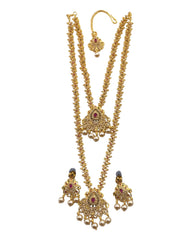 Multi - Gold Finish Double Necklace set - Bollywood - Weddings - MSK38 VT 0523