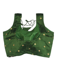Green - Silky Saree / Lehenga blouse - With Cups - Margin to loosen - UK Stock - AF2333 H 0623