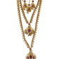 Multi - Gold Finish Double Necklace set - Bollywood - Weddings - MSK37 VT 0523