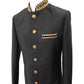 Raw Silky Black Sherwani with Hand Embroidery - YD2304 RV 0523