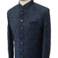 Stunning Fully Embroidered Teal Blue Sherwani -  23VAR04 AV 0523