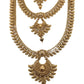 Dark Gold - Antique Gold Finish Choker and Long Necklace set - Bollywood - Weddings - AE2305 KP 0523