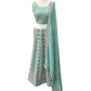Sea Green - Chiffon Lucknow Lehenga Set - UK Stock - 24h Dispatch - AF2326 TP 0523