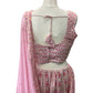 Baby Pink Chiffon Lucknow Lehenga Set - UK Stock - 24h Dispatch - AF2326 TP 0523