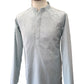 Light Blue - Rich Lucknowi Cotton Men's Churidar Kurta Set  -  YD2308 KH 0623