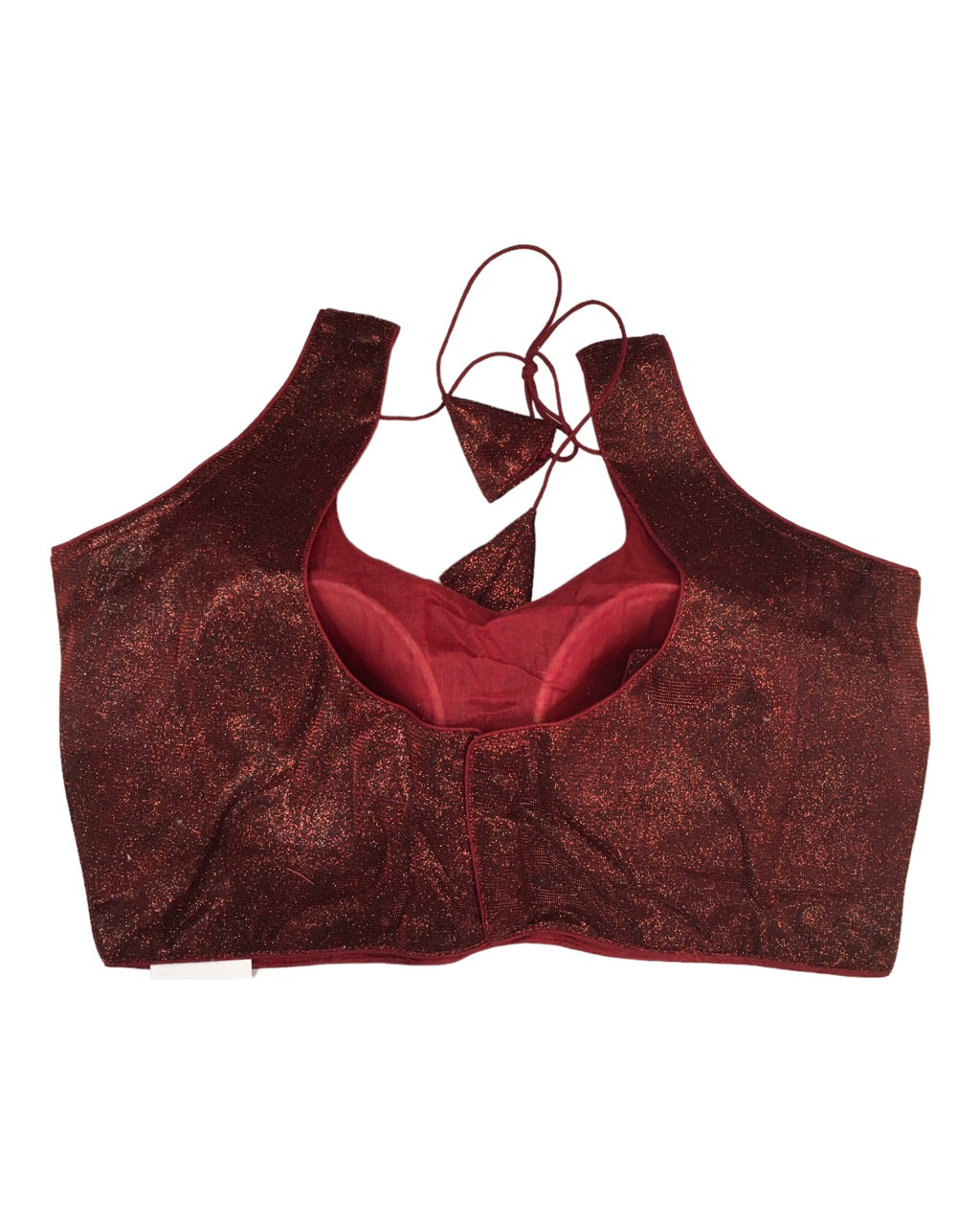 Maroon - Glittery Saree / Lehnga Blouse - With Cups - Margin to loosen - UK Stock - AF2305 A 0323