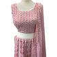 Baby Pink Chiffon Lucknow Lehenga Set - UK Stock - 24h Dispatch - AF2326 TP 0523