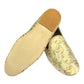 Very comfortable Gold Brocade Loafer style Mojri - Indian Mens shoes - Mojari, Khossay -  YD2208 H