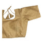 Gold - Plain Dupion Silk Saree blouse - size 32"-50" - S, M, L, XL, XXL, XXXL and XXXXL - AF2329 A 0623