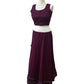 Wine - Chiffon Lucknow Lehenga Set - UK Stock - 24h Dispatch - AF2330 TC 0623