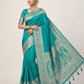 Jade Green - Traditional Handloom Saree with Blouse Piece - UK stock - 24hr Dispatch - SP2630 KP - Prachy Creations