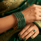 Jade / Rama Green - Set of 8 Stone Bangles - M to XXL - HAN2601 07Ka26 - Prachy Creations