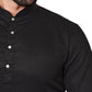 Leather Cotton Mens Indian Kurta set in Black - for Sangeet, Mehndi, Eid Celebration (with smart trousers) - Farishta KP - Prachy Creations