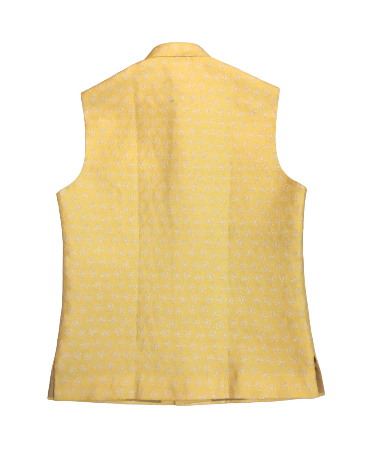 Lemon Yellow - Handloom Brocade Indian Mens Waistcoat / Bandi - Bollywood - CS2404 KV 0524 - Prachy Creations
