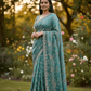 Light Blue - Rich Saree with Allover Embroidery and Blouse Piece - UK stock - 24hr Dispatch - RS2507 PR - Prachy Creations