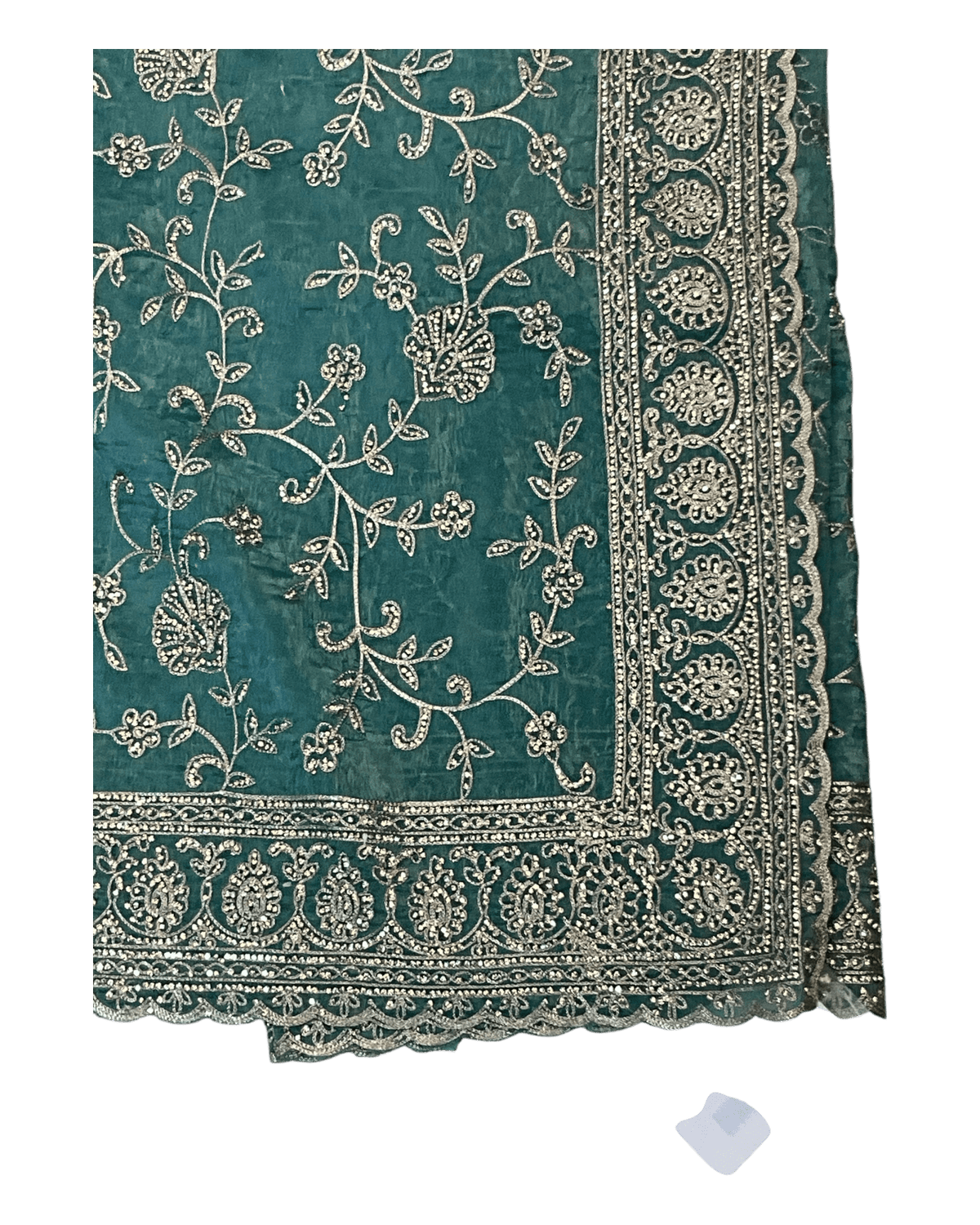 Light Blue - Rich Saree with Allover Embroidery and Blouse Piece - UK stock - 24hr Dispatch - RS2507 PT - Prachy Creations