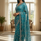 Light Blue - Rich Saree with Allover Sequins Work and Blouse Piece - UK stock - 24hr Dispatch - RS2503 JV - Prachy Creations