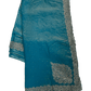 Light Blue - Rich Saree with Thread / Stone Embroidery and Blouse Piece - UK stock - 24hr Dispatch - RS2525 VJ - Prachy Creations