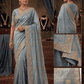 Light Blue - Saree with Thread / Stone Work and Blouse Piece - UK stock - 24hr Dispatch - SP2613 VY - Prachy Creations